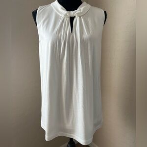 Cabi Province Tank Elegant White Sleeveless Top